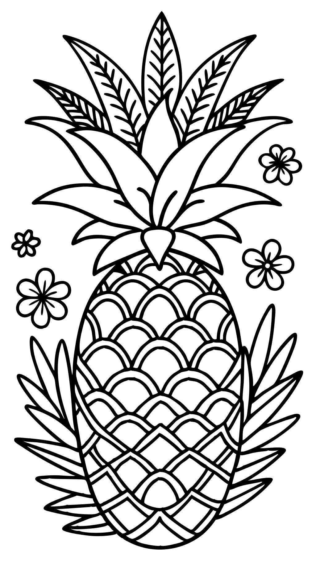 pineapple coloring page